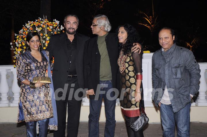 Kabir Bedi and Sudhir Mishra at Imran Khan and Avantika Malik's Wedding Reception Party at Taj Land