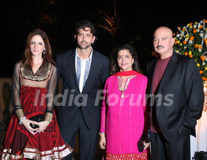 Roshan Family at Imran Khan and Avantika Malik's Wedding Reception Party at Taj Land's End