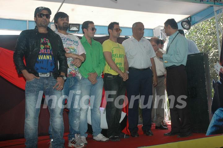 Music directors Sajid - Wajid at Planet M welcome Brutan Adams guitar launch at Andheri. .