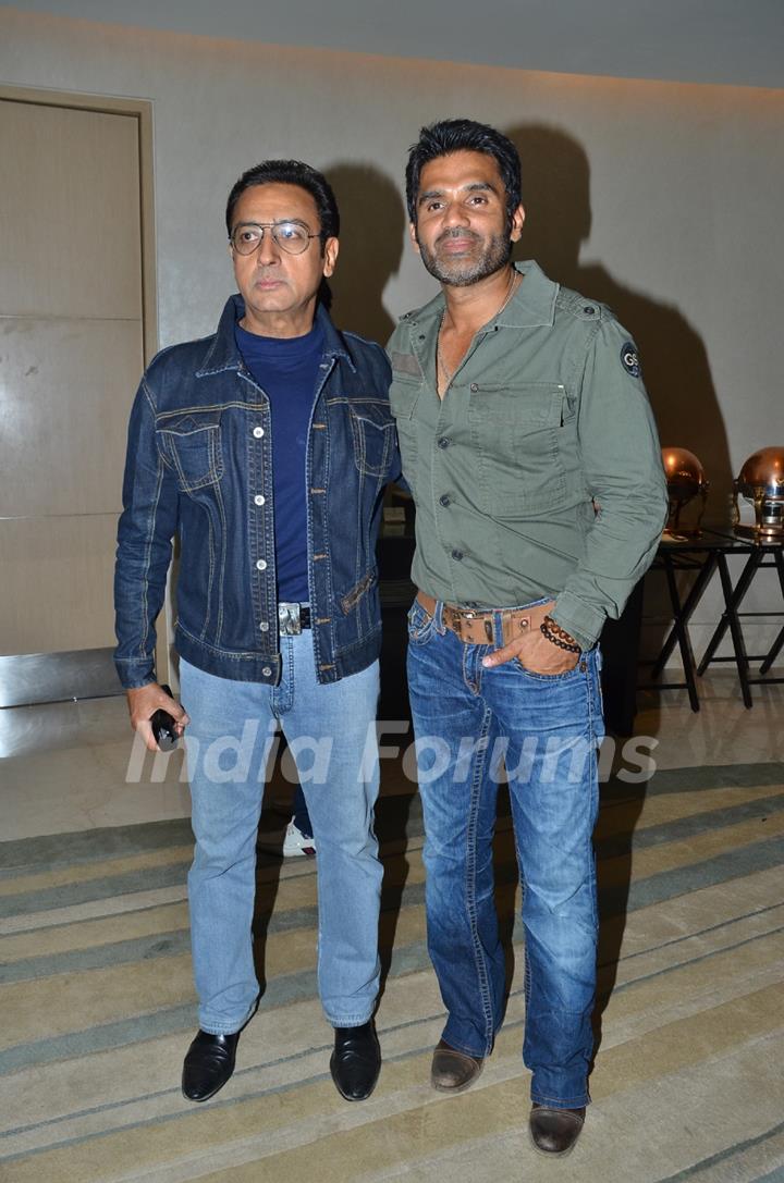 Sunil and Gulshan Grover at Bryan Adams live concert. .