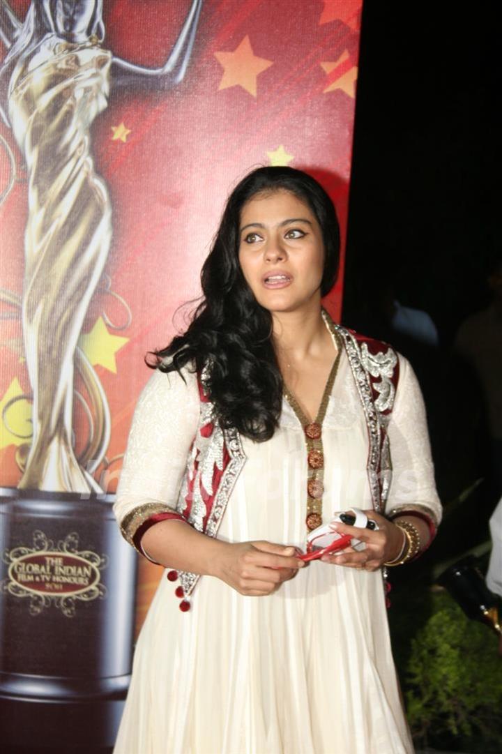 Kajol Devgn at Global Indian film and Television awards at Yash Raj studios in Mumbai