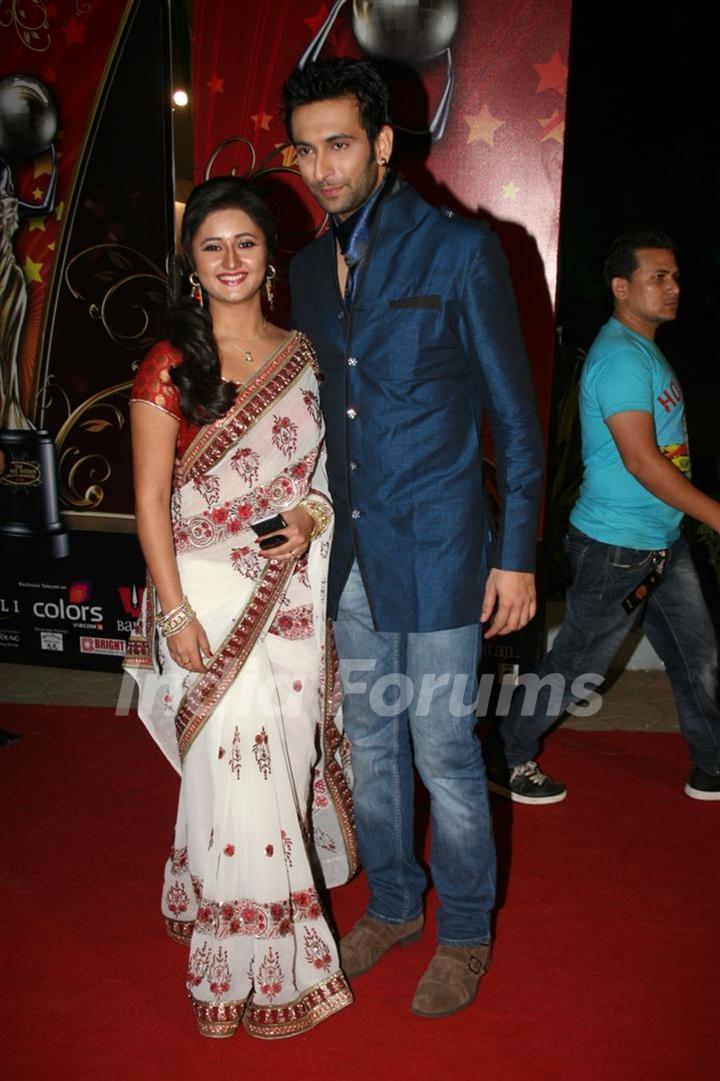 Nandish and Rashmi at Global Indian film and Television awards at Yash Raj studios in Mumbai