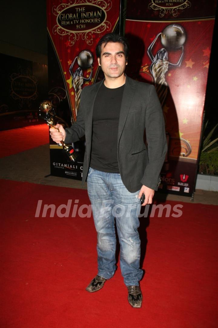 Arbaaz Khan at Global Indian film and Television awards at Yash Raj studios in Mumbai