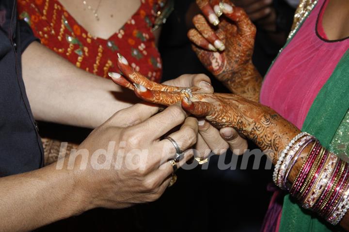 The ring ceremony of Debina and Gurmeet