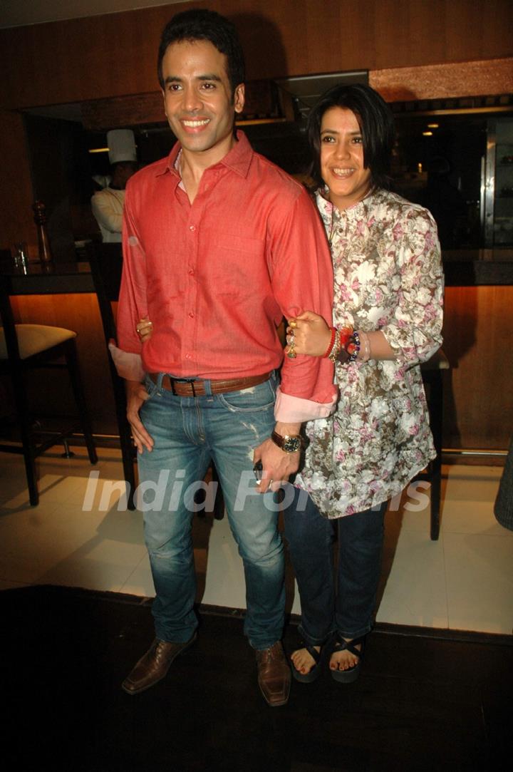 Tusshar and Ekta Kapoor at Valentine event for singles at 21 farenheit. .