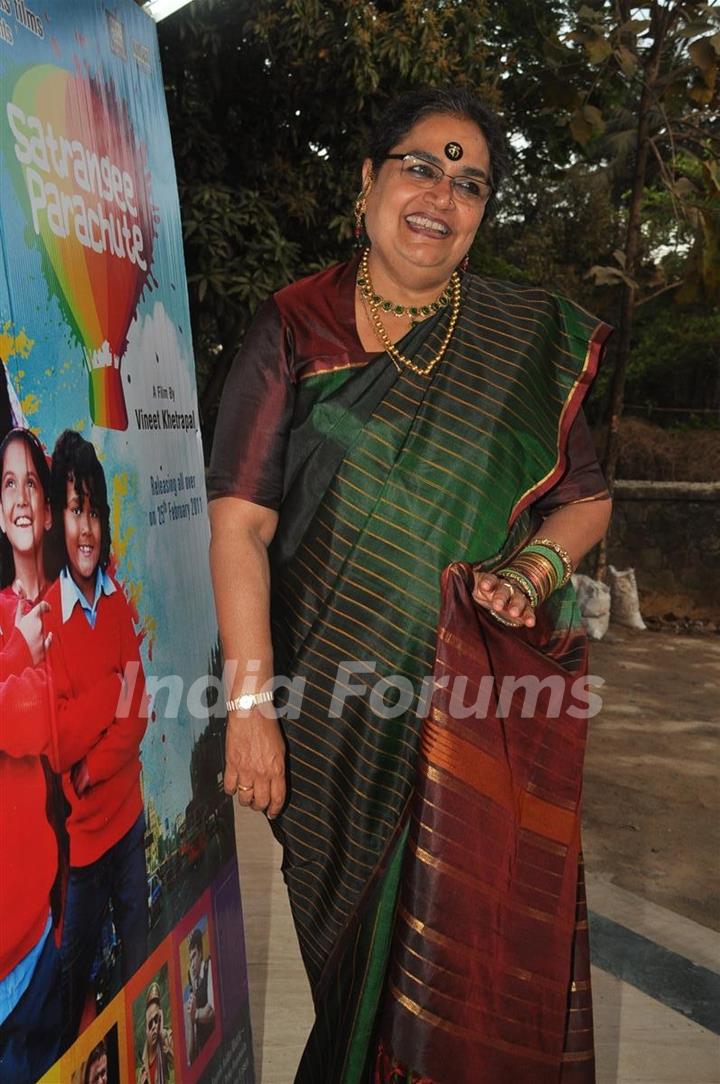 Usha Uthup at music launch of film''Satrangee Parachute'' in ST Catherine's children home