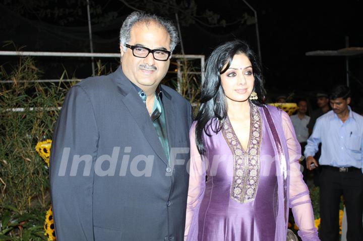 Boney Kapoor and Sridevi at Videocons Venuegopal Dhoots Daughter Marriage