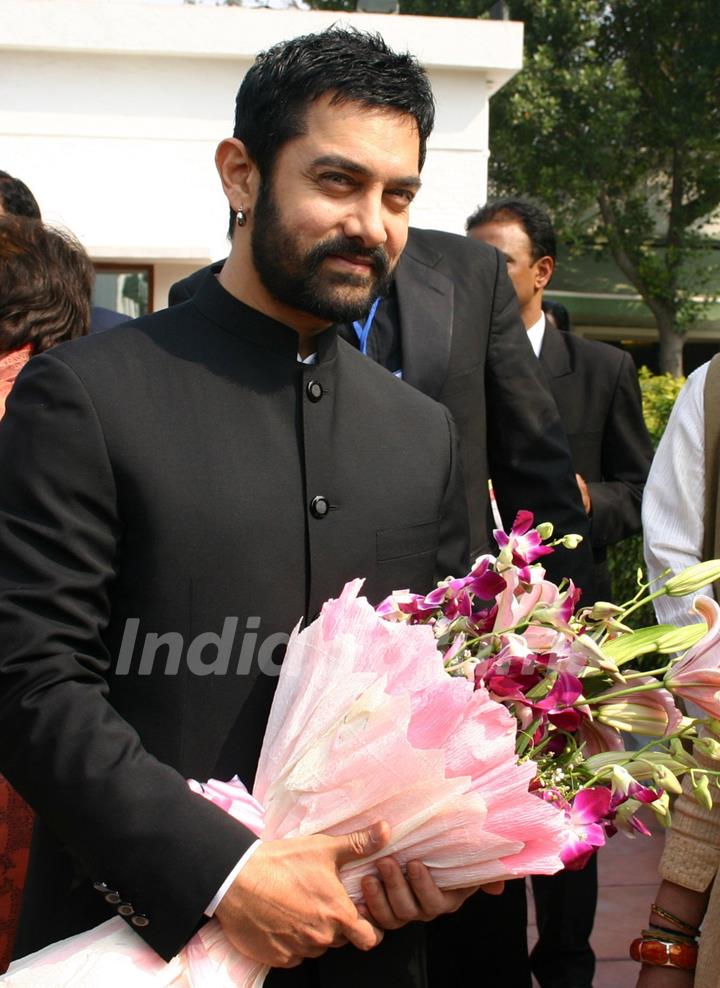 Aamir Khan at the release of  book &quot;Colours of My Rainbow&quot; in New Delhi