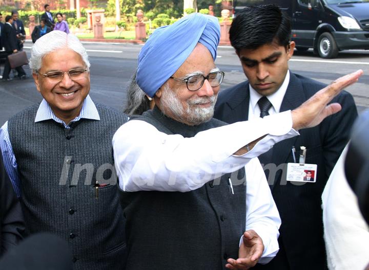 Prime Minister Manmohan Singh on the opening day of  Budget session at Parliament