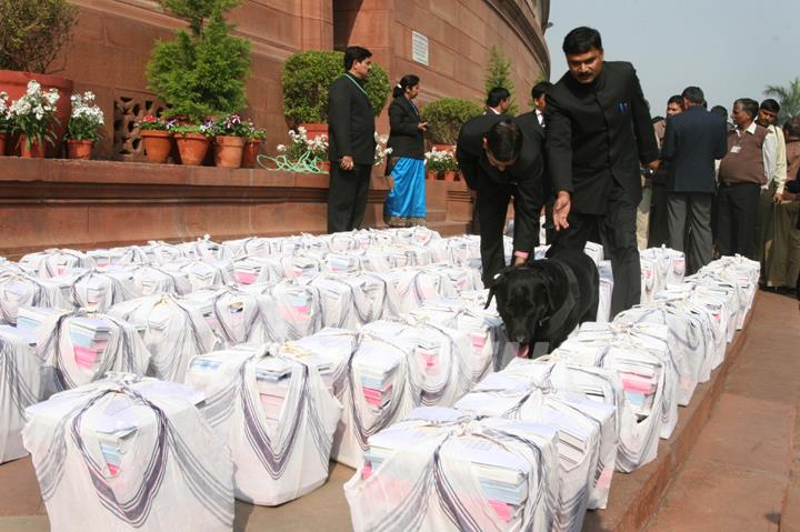 The documents of Rail Budget 2011-12 at the Parliament House premises on Friday 25 Feb 2011. .