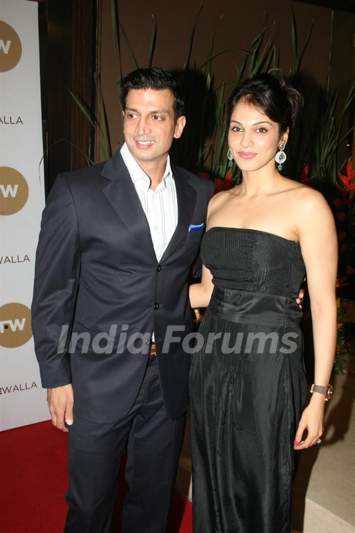 Eesha Kopikar with her hubby grace Laila Khan's furniturewala launch at Worli, Mumbai