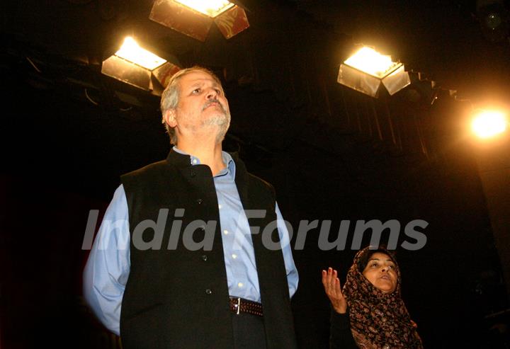 Vice ChancellorJamia Millia Islamia Najeeb Jung during the rehersal of the play