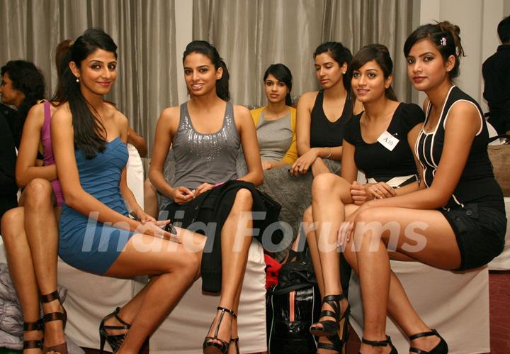 The model audition for Wills Lifestyle India Fashion Week Autumn/Winter 2011 organized by FDCI,in New Delhi. .