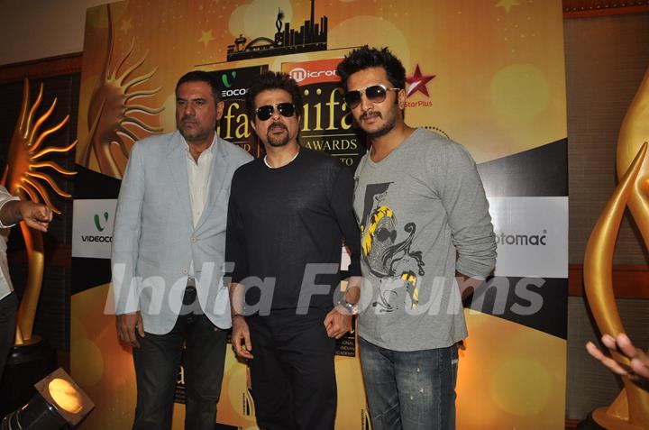 Ritesh, Anil Kapoor and Boman Irani at IIFA Voting Weekend 2011 at Hotel JW Marriott in Juhu, Mumbai