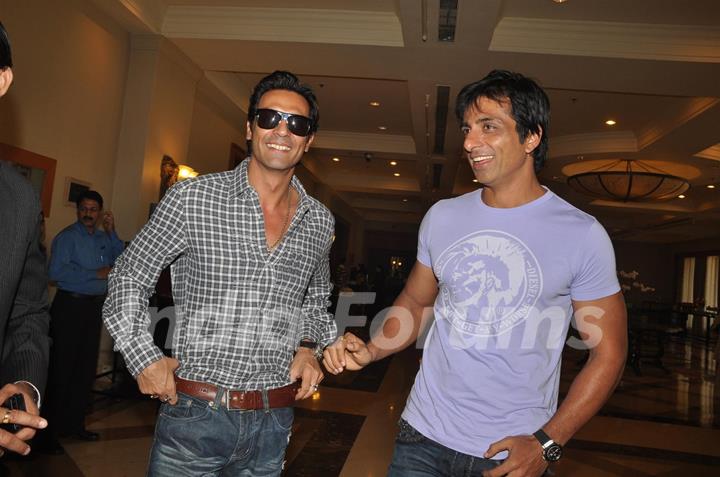 Arjun Rampal and Sonu Sood at IIFA Voting Weekend 2011 at Hotel JW Marriott in Juhu, Mumbai