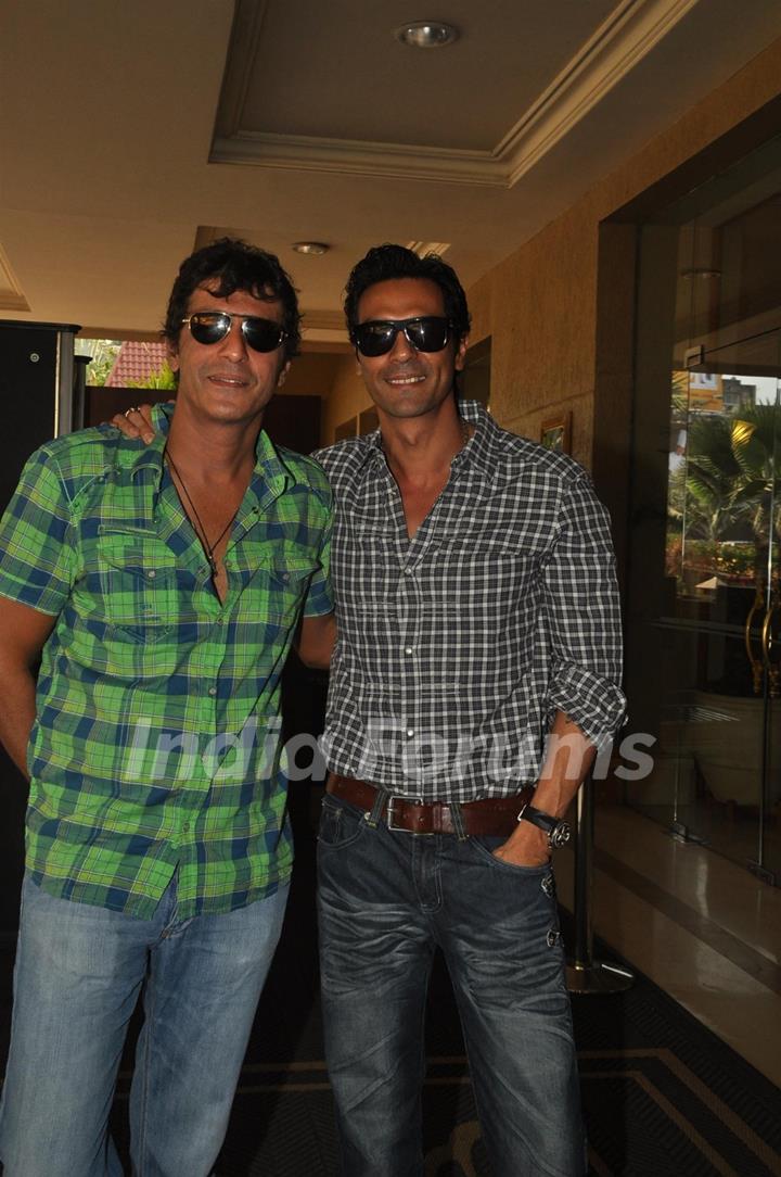 Arjun Rampal and Chunky Pandey at IIFA Voting Weekend 2011 at Hotel JW Marriott in Juhu, Mumbai