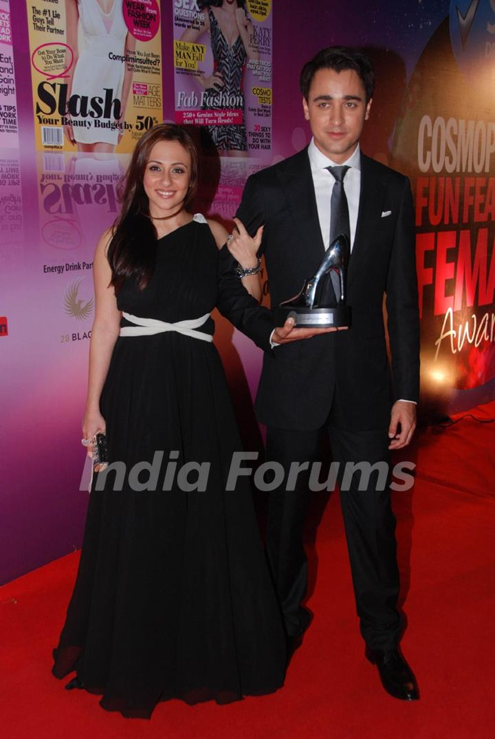 Imran Khan with wife Avantika walked the red carpet at Cosmopolitan Awards. .