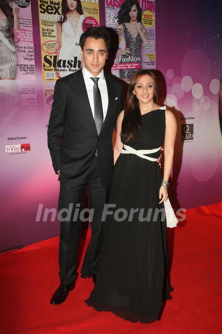 Imran Khan with wife Avantika walked the red carpet at Cosmopolitan Awards. .