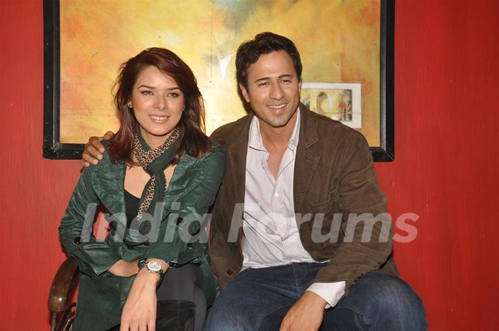 Aryan Vaid and Udita Goswami on the location of Diary of a Butterfly film at Goregaon