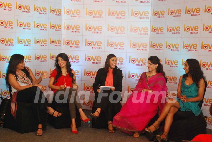 Mini Mathur and Tanishta Chaterjee at Big Love CBS channel launch