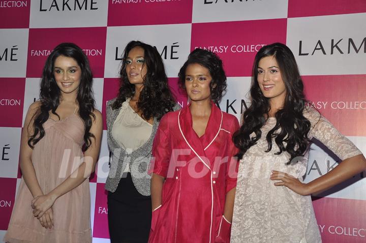 Models at Lakme fantasy collection launch, Olive. .