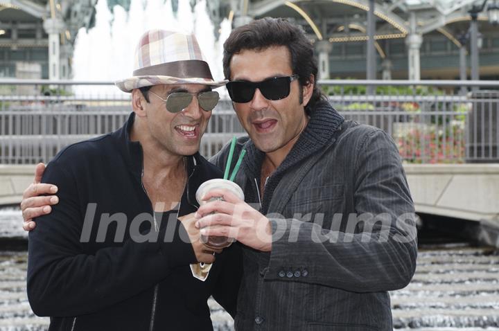 Bobby and Akshay in the movie Thank You