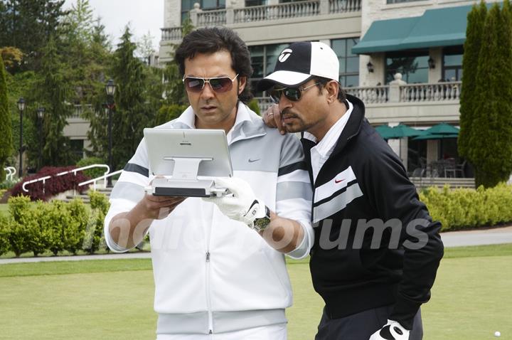 Bobby Deol and Irfan Khan in Thank You movie