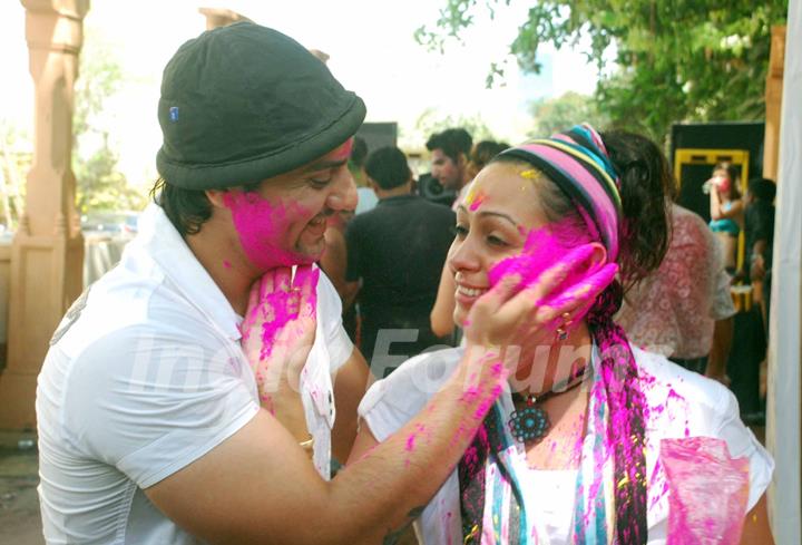 Shailesh Gulabani and Ashita Dhawan at Zoom Holi Party in Tulip star