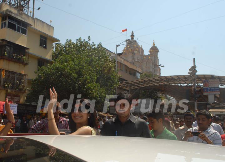 Shilpa Shetty snapped at Siddhivinayak Temple