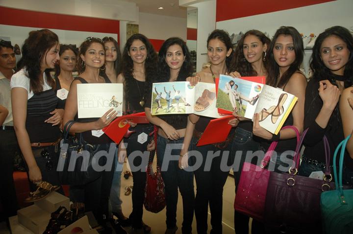 Models at Femina Miss India 2011 contestants visit Liberty store at Oberoi Mall. .