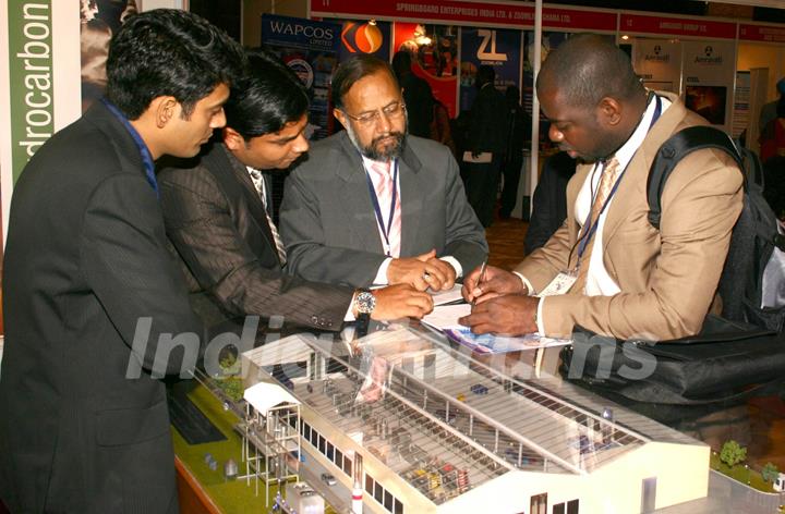 Delegates at the exhibition area during the  ''7th CII-Exim Bank Conclave on India Africa Project Partnership 2011