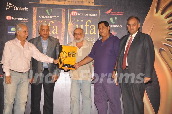 Ramesh Sippy and David Dhawan at IIFA Awards nomination in Toronto, Ontario, Canada