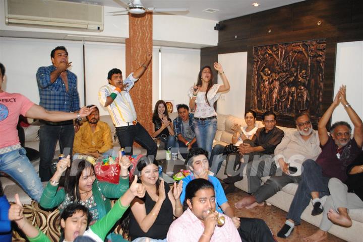 Director Anil Sharma hosted the cricket screening at his house