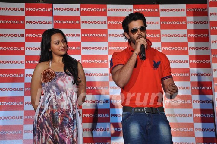 Hrithik Roshan and Sonakshi Sinha Provogue’s brand ambassadors unveiled its new Spring Summer Catalouge