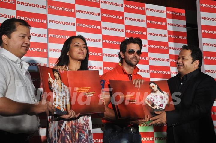 Hrithik Roshan and Sonakshi Sinha Provogue’s brand ambassadors unveiled its new Spring Summer Catalouge