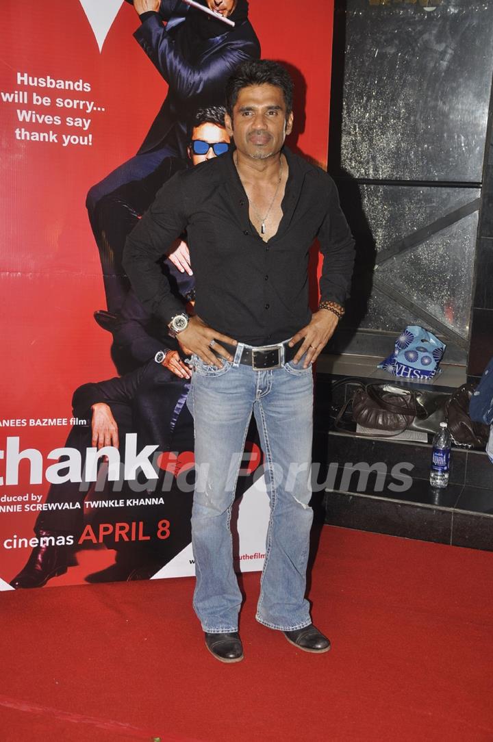 Sunil Shetty at Premiere of Thank you at Chandan, Juhu, Mumbai. .