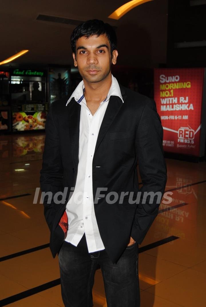 Raj Kumar Yadav at first look launch of Ragini MMS at Cinemax, Mumbai