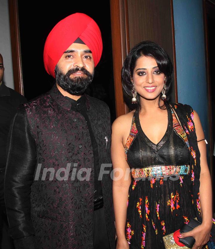 Charan Singh Sapra with Mahi Gill at Baisakhi Di Raat celebration by Punjab cultural