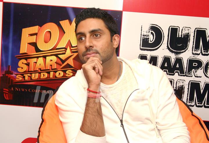 Abhishek Bachchan at Reliance Digital store to promote his film  &quot;Dum Maro Dum'', in New Delhi