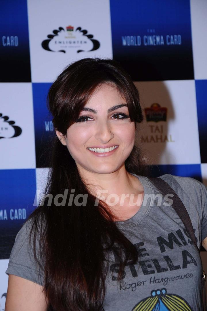 Soha Ali Khan unveil Taj Enlighten World Cinema Card  at Cinemax, Mumbai