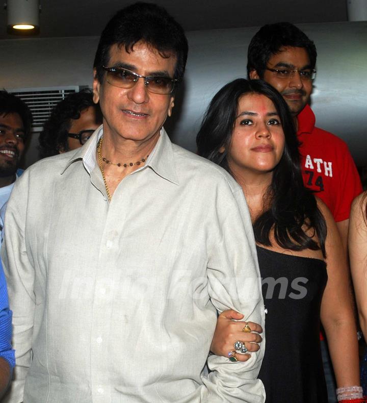 Jeetendra and Ekta Kapoor at music launch of the movie 'Ragini MMS'