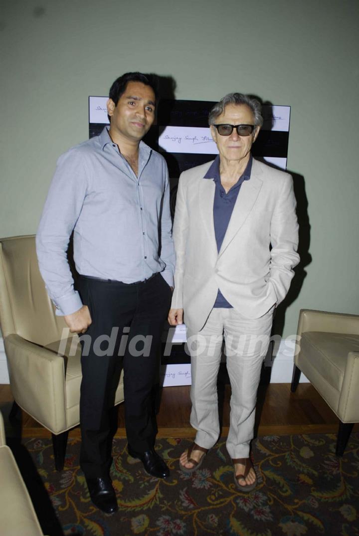 Hollywood actor Harvey Keitel ties up with Bollywod producer Sanjay Singh of 'Udaan' fame at Colaba. .