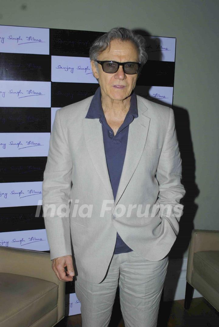 Hollywood actor Harvey Keitel ties up with Bollywod producer Sanjay Singh of 'Udaan' fame at Colaba. .