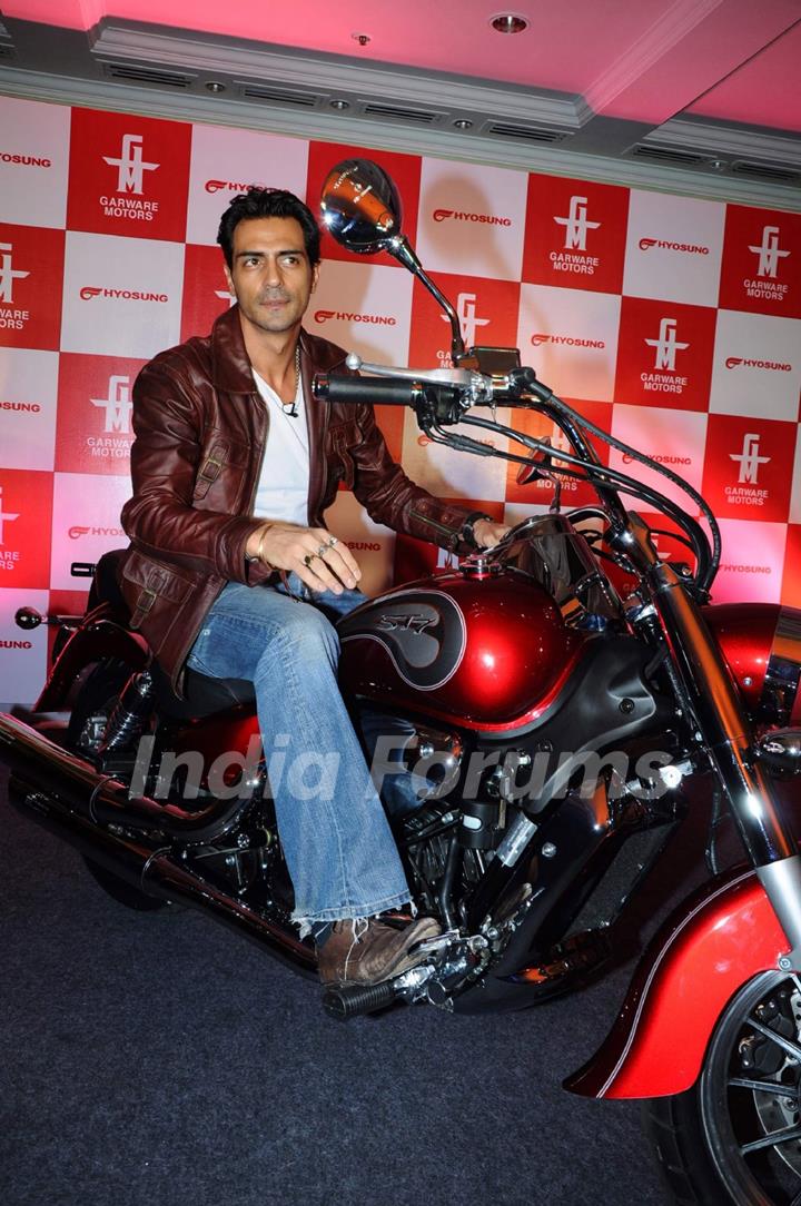 Arjun Rampal launches Garware Motors Hyosung Super bikes at Taj Lands End. .