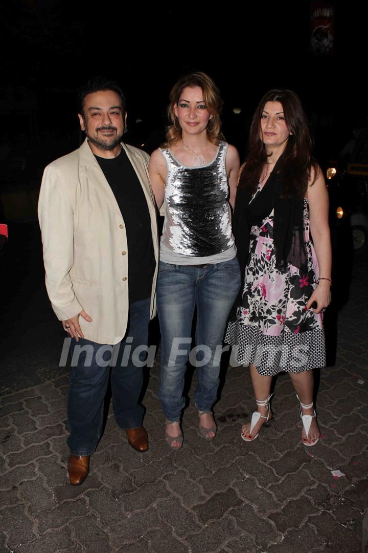 Adnan Sami with wife at launch of Ameesha Patel's production house Aurus