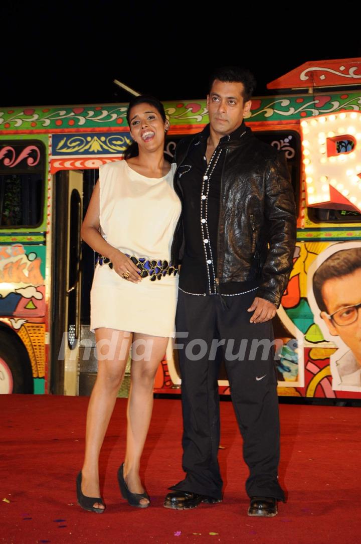 Salman Khan and Asin at 'Ready' music launch at Film City. .