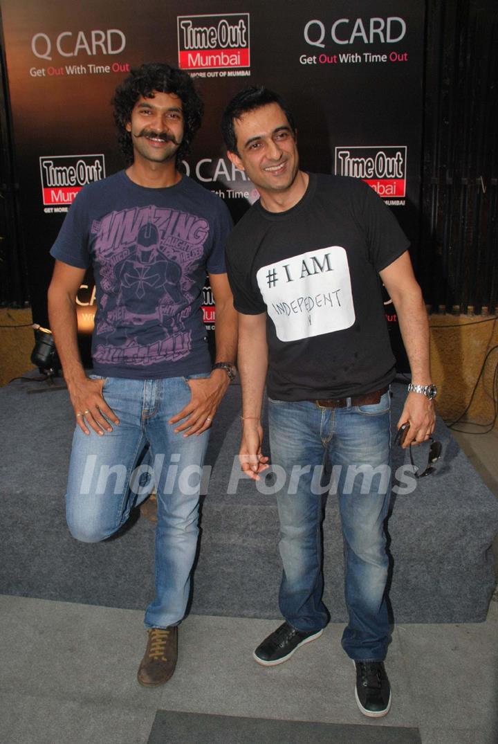 I AM film starcast Purab Kohli and Sanjay Suri at Time Out magazine Q Card launch at Bonobo. .