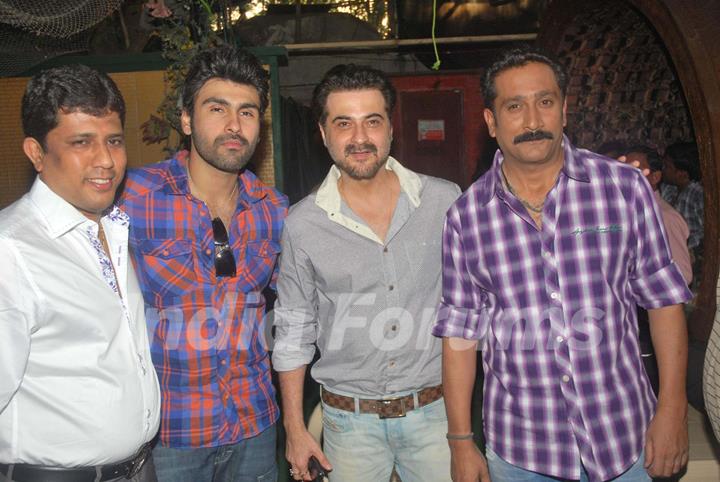 Arya Babbar, Mukesh Tiwari and Sanjay Kapoor at Mumbhai film Mahurat at Dockyard