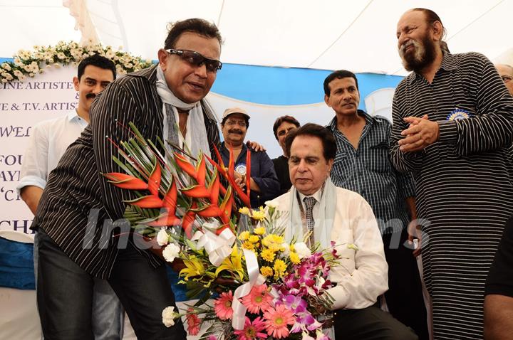 Dilip Kumar and Mithun at CINTAA celebrations at Andheri. .