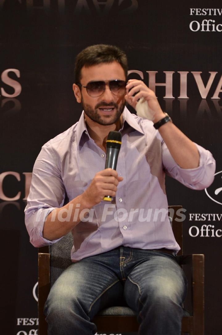 Saif Ali Khan at Chivas Cannes red carpet appearance announcement at Trident. .